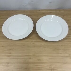Theo Haviland Limoges France 7" Bread Plates Set of 2 White Porcelain‎ Vintage